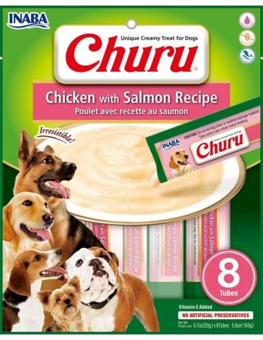 Churu Hunde gesunde Snacks für Hunde (Huhn und Lachs, 8 x 8 x 20 GR) von CT-TRONICS