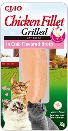 Churu Katze Hühnerfilet in Brühe Nassfutter für Katzen, 12 x 1 x 25 g (Krabbe) von CT-TRONICS
