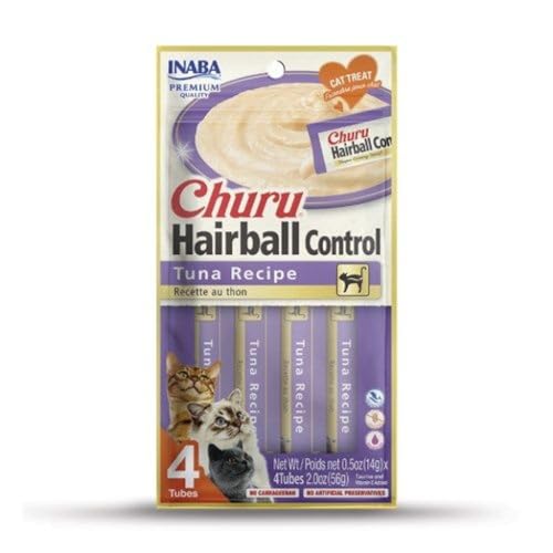 Churu Katze Hairball 12 x 4 x 14 g Nassfutter für Katzen (Thunfisch) von CT-TRONICS