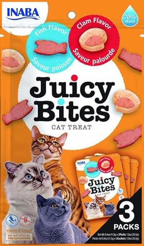 Churu Katze Juicy Bites 6 x 3 x 11 g (insgesamt 198 g) (Fisch und Muschel) von CT-TRONICS