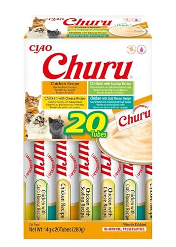 Churu Katzenkiste, 24 x 14 g, Snack für Katzen (Varität Huhn) von CT-TRONICS