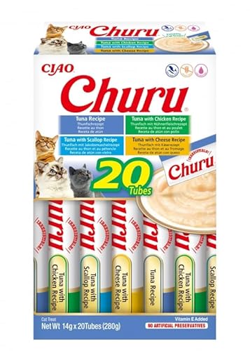 Churu Katzenkiste, 24 x 14 g, Snack für Katzen (Vielzahl von Thunfisch) von CT-TRONICS
