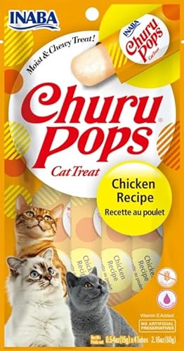 Churu Pops Katzen Snacks für Katzen, 12 x 4 x 15 g (Huhn) von CT-TRONICS