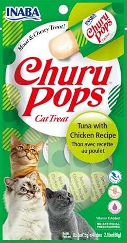 Churu Pops Katzen Snacks für Katzen, 12 x 4 x 15 g (Huhn und Thunfisch) von CT-TRONICS