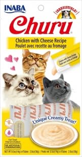 Churu Snack für Katzen, 12 x 4 x 14 g, Nassfutter für Katzen (Huhn mit Käse) von CT-TRONICS