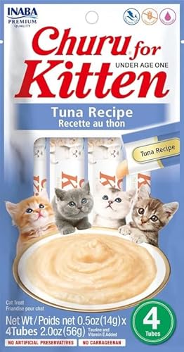 Churu Snack für Katzen, 12 x 4 x 14 g, Nassfutter für Katzen (Thunfisch-Kitten) von CT-TRONICS