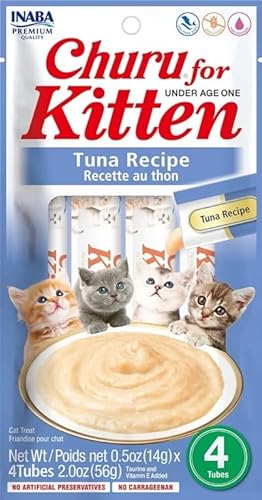 Churu Snack für Katzen, 12 x 4 x 14 g, Nassfutter für Katzen (Thunfisch-Kitten) von CT-TRONICS
