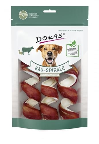 DOKAS Ochsenspirale mit Entenbrust, 3 x 8 x 110 g (24 Spiralen) Snack für Hunde von CT-TRONICS