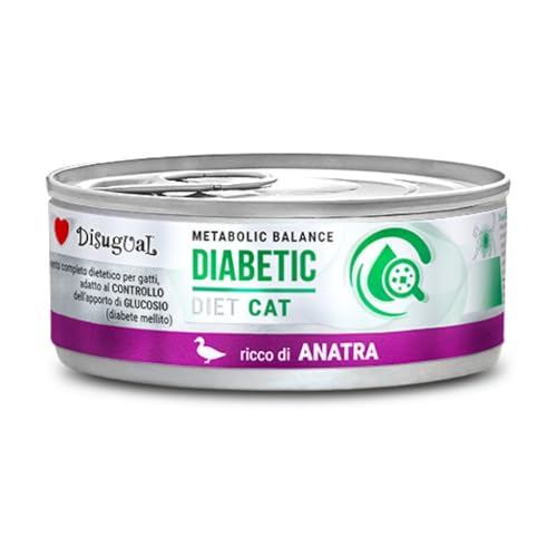 Disugual Diät Dosen Nassfutter für Katzen, 12 Stück x 85 g (Diabetische Ente) von CT-TRONICS