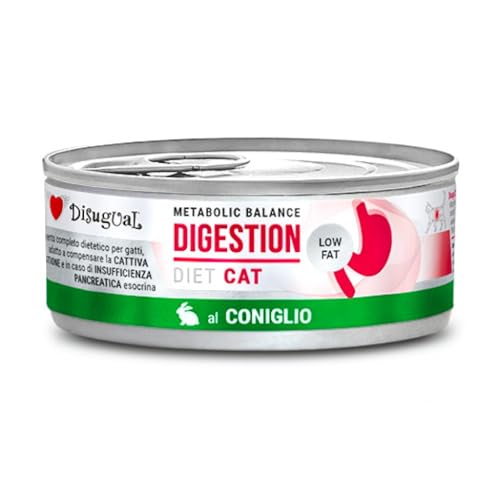 Disugual Diät | Nassfutter für Katzen | 6 Stück x 85 g | verschiedene Geschmacksrichtungen | (6 x 85 g, Kaninchenverdauung) von CT-TRONICS