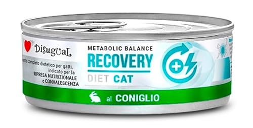 Disugual Diät für Katze, besondere Ernährungsbedürfnisse, verschiedene Geschmacksrichtungen und Mischungen, (12 x 85 g, Kaninchen) von CT-TRONICS