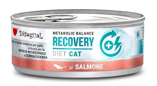 Disugual Diät für Katzen Recovery | besondere Ernährungsbedürfnisse | verschiedene Geschmacksrichtungen und Mischungen | (12 x 85 g, Lachs) von CT-TRONICS