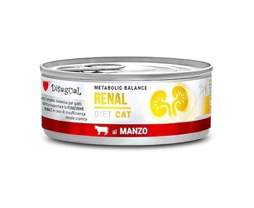 Disugual Diätdose Nassfutter für Katzen, 12 Stück x 85 g (Nierenrind) von CT-TRONICS