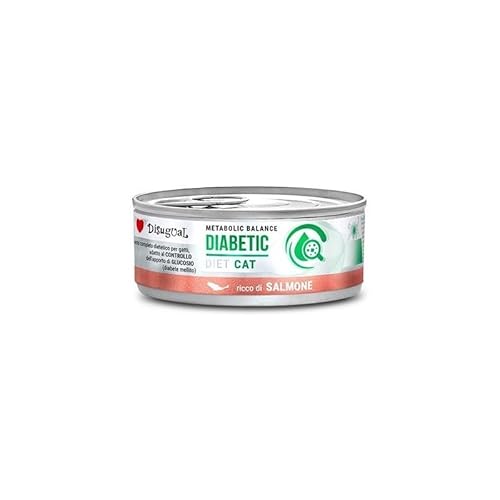 Disugual Katzen-Diät | für besondere Ernährungsbedürfnisse | 12 x 85 g | (12 x 85 g, Diabetischer Lachs) von CT-TRONICS