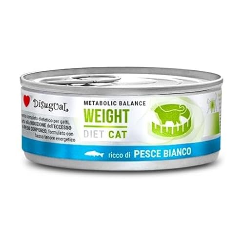 Disugual Katzen-Diät | für besondere Ernährungsbedürfnisse | 12 x 85 g | (12 x 85 g, weißer Fisch Gewicht) von CT-TRONICS
