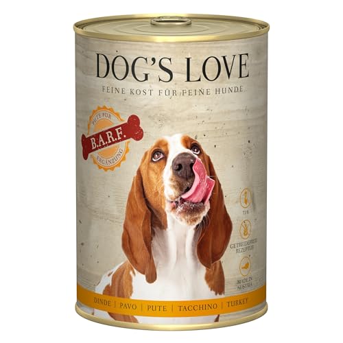 Dog's Love Barf Ergänzungsmittel für Hunde, verschiedene Geschmacksrichtungen, 6 x 400 g (6 x Truthahn) von CT-TRONICS
