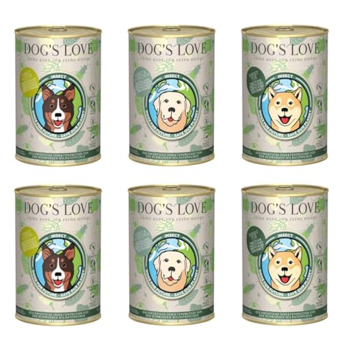 Dog's Love Nassfutter für Hunde | Insektensorte | 6 x 400 g | (2 x Insekten, 2 x Insekt und Kaninchen, 2 x Insekt und Huhn) von CT-TRONICS