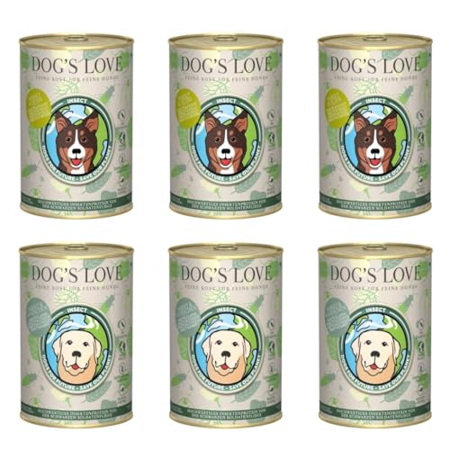 Dog's Love Nassfutter für Hunde | Insektensorte | 6 x 400 g | (3 x Insekt und Kaninchen, 3 x Insekt und Huhn) von CT-TRONICS