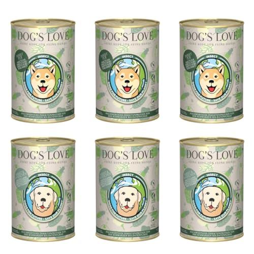 Dog's Love Nassfutter für Hunde | Insektensorte | 6 x 400 g | (3 x Insekten, 3 x Insekten und Kaninchen) von CT-TRONICS