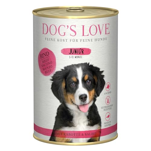 Dog's Love Puppy Nassfutter für Welpen, 6 x 400 g (6 x Rinder) von CT-TRONICS