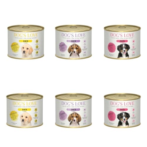 Dog's Love Puppy | Nassfutter für Welpen (Welpen) | 6 x 200 g (2 x Geflügel, 2 x Lamm, 2 x Rinder) von CT-TRONICS