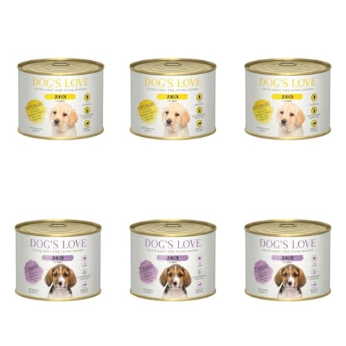 Dog's Love Puppy | Nassfutter für Welpen (Welpen) | 6 x 200 g (3 x Geflügel 3 x Lamm) von CT-TRONICS