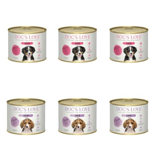 Dog's Love Puppy | Nassfutter für Welpen (Welpen) | 6 x 200 g (3 x Lamm 3 x Rinder) von CT-TRONICS