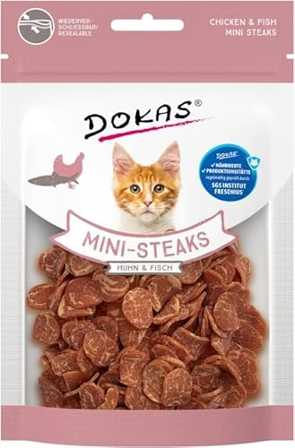 Dokas Natürliche Katzensnack, Mini-Filets mit Hühnchen und Fisch, 10 x 25 g von CT-TRONICS