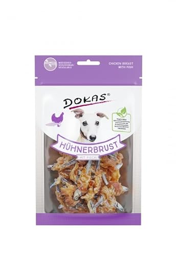Dokas Snack Natural | Hühnerbrust mit Fisch | 8 x 70 g | von Dokas