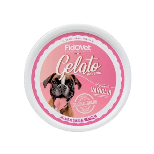 Fidovet Natürliches Eis und Joghurt für Hund und Katze, 9 x 40 g, mit Wasser verdünnt 9 x 120 g, (9 x 40 g, Vanille) von CT-TRONICS
