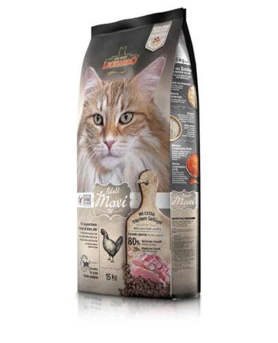 Leonardo Adult GF Maxi | Getreidefreies Trockenfutter für Katzen | Vollfutter für erwachsene Katzen aller Rassen ab 1 Jahr (15 kg) von CT-TRONICS