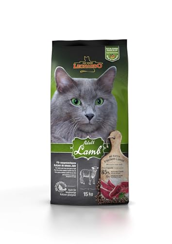 Leonardo Adult Lamm | Trockenfutter für Katzen | Vollfutter für erwachsene Katzen aller Rassen ab 1 Jahr (15 kg) von CT-TRONICS