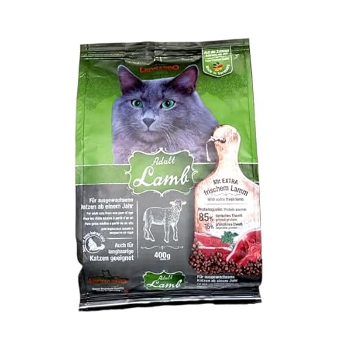 Leonardo Adult Lamm | Trockenfutter für Katzen | Vollfutter für erwachsene Katzen aller Rassen ab 1 Jahr (400 GR) von CT-TRONICS