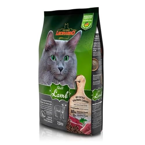 Leonardo Adult Lamm | Trockenfutter für Katzen | Vollfutter für erwachsene Katzen aller Rassen ab 1 Jahr (7,5 kg) von CT-TRONICS