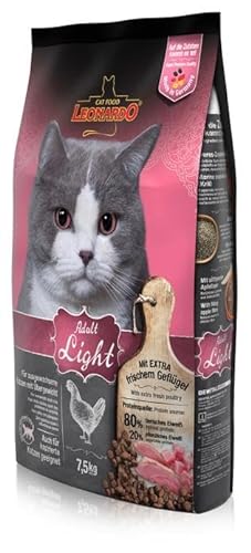 Leonardo Adult Light | Trockenfutter für Katzen | Vollfutter für erwachsene Katzen aller Rassen ab 1 Jahr (7,5 kg) von CT-TRONICS