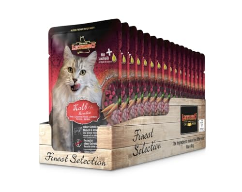 Leonardo Beutel [16x85g Exquisite Auswahl] | Getreidefreies Nassfutter für Katzen | Komplettfutter in praktischen Einzelportionen (Rindfleisch & Gemüse) von CT-TRONICS