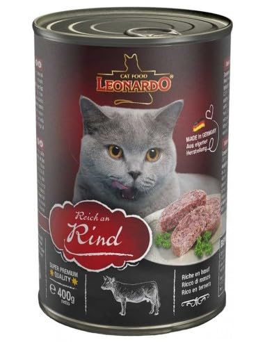 Leonardo Quality Selection für Katzen, Packung mit 6 Dosen (Reich an Rindfleisch, 400 g) von CT-TRONICS