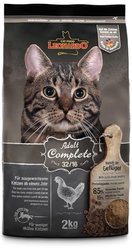 Leonardo Trockenfutter für Katzen, verschiedene Geschmacksrichtungen, 2 kg, (komplett 32/16) von CT-TRONICS