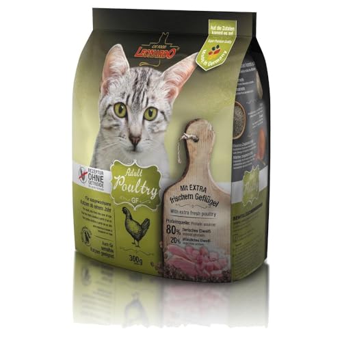Leonardo Trockenfutter für Katzen, verschiedene Geschmacksrichtungen, 3er-Pack (Geflügel, 300 g) von CT-TRONICS