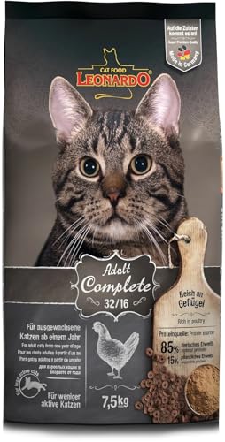 Leonardo Trockenfutter für Katzen, verschiedene Geschmacksrichtungen, 7,5 kg, komplett 32/16 von CT-TRONICS