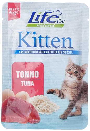 Life Cat 10 Umschläge x 70 g gesundes Katzenfutter (Kitten/Thunfisch) von CT-TRONICS