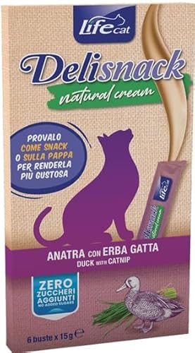 Life Cat Gesunde Snacks für Katzen, 8 Stück x 6 Beutel x 15 g (Katzenminze) von CT-TRONICS