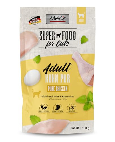 Mac's Cat Pouch Nassfutter für Katzen, 12 x 100 g (reines Huhn) von CT-TRONICS