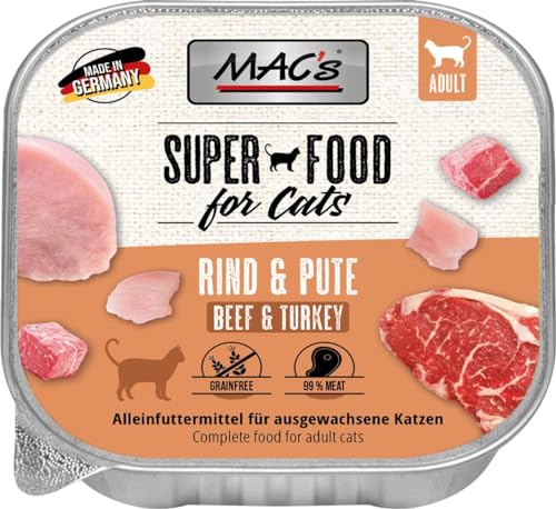 Mac's Cat Premium Nassfutter für Katzen, 16 x 100 g (Kalb und Türkei) von CT-TRONICS