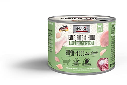 Mac's Cat Premium Nassfutter für Katzen, 6 x 200 g (Ente, Truthahn und Huhn) von CT-TRONICS