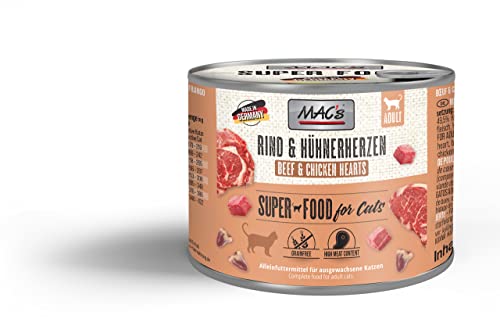 Mac's Cat Premium Nassfutter für Katzen, 6 x 200 g (Herzen von Rind und Huhn) von CT-TRONICS