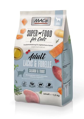 Mac's Cat Premium Trockenfutter für Katzen, 1,5 kg (Lachs und Forelle) von CT-TRONICS