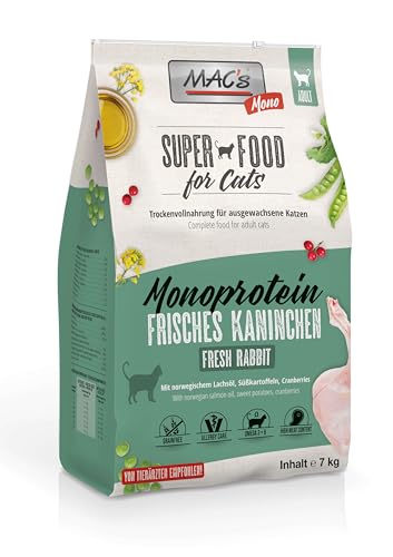 Mac's Cat Premium Trockenfutter für Katzen, 7 kg (Monoprotein-Kaninchen) von CT-TRONICS