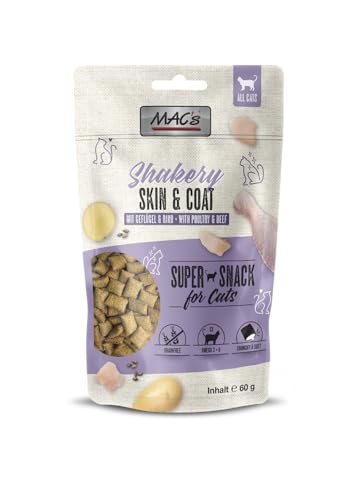 Mac's Cat Snacks Premium für Katzen, 10 x 60 g (Leder und Fell) von CT-TRONICS