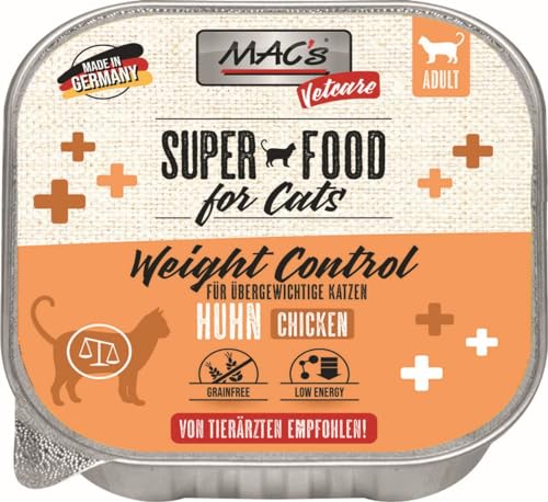 Mac's Cat Vetcare Premium Nassfutter für Katzen, spezielle Diäten, 16 x 100 g (Huhn Gewichtskontrolle) von CT-TRONICS
